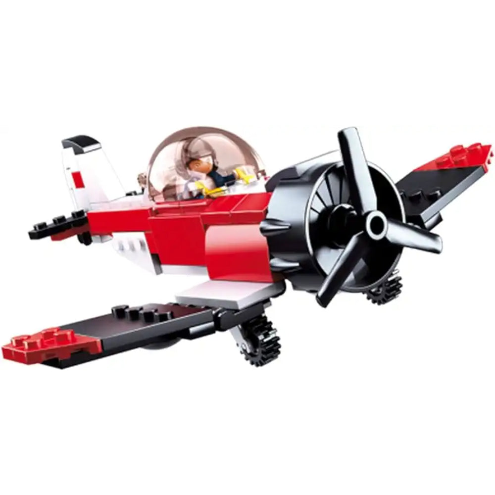 Sluban Aviation Ill Stunt Plane Building Blocks Set - 128 Pcs