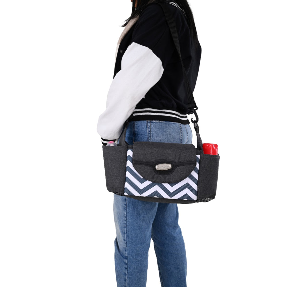 Petit Bebe Formi Stroller Organizer Bag – Zigzag Print