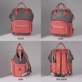 Grey/Pink Lequeen Diamond 7TH Edition Waterproof Original Diaper Bag