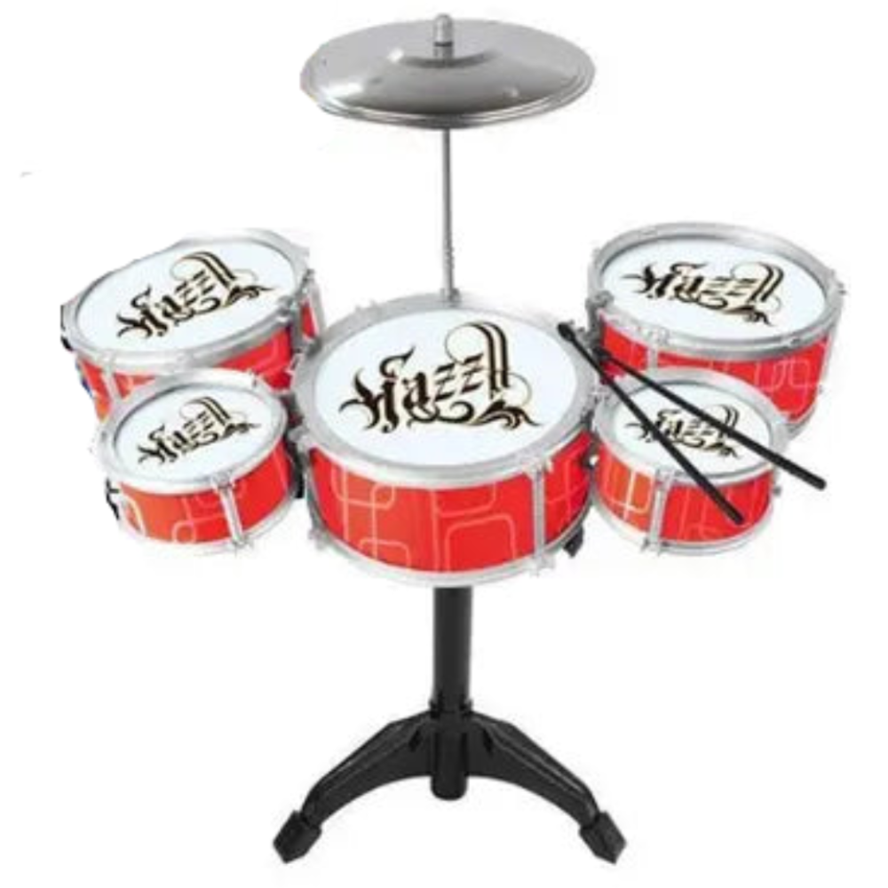 Drum Jazz Music Band Toy Set – Red