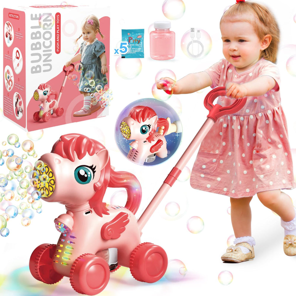 Bubble Unicorn Push Toy – Pink