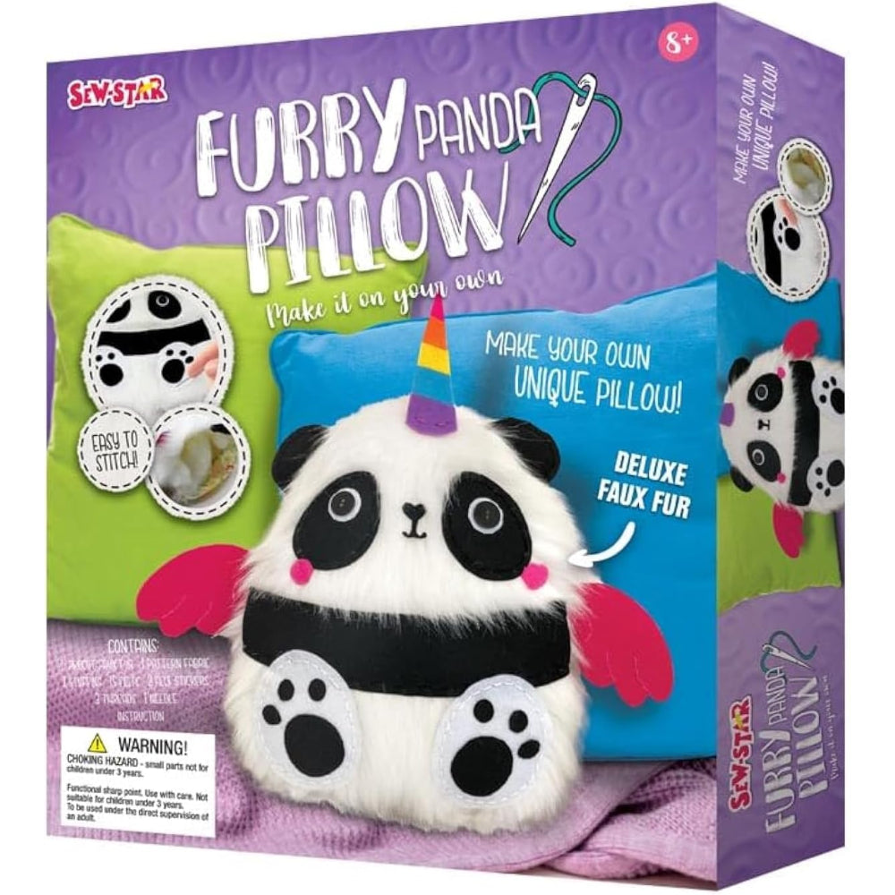 Sew-Star Furry Pillow Sewing – Panda
