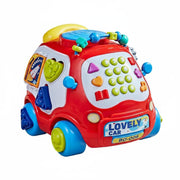 Multi-Function Music Baby Car Toy – Red & White