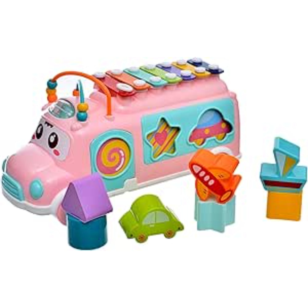 Huanger Music Bus Xylophone – Pink - Toys