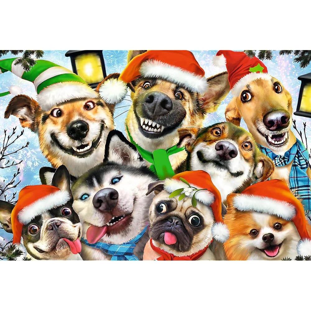 Trefl Festive Dogs Wooden Puzzle - 500+1 Pcs