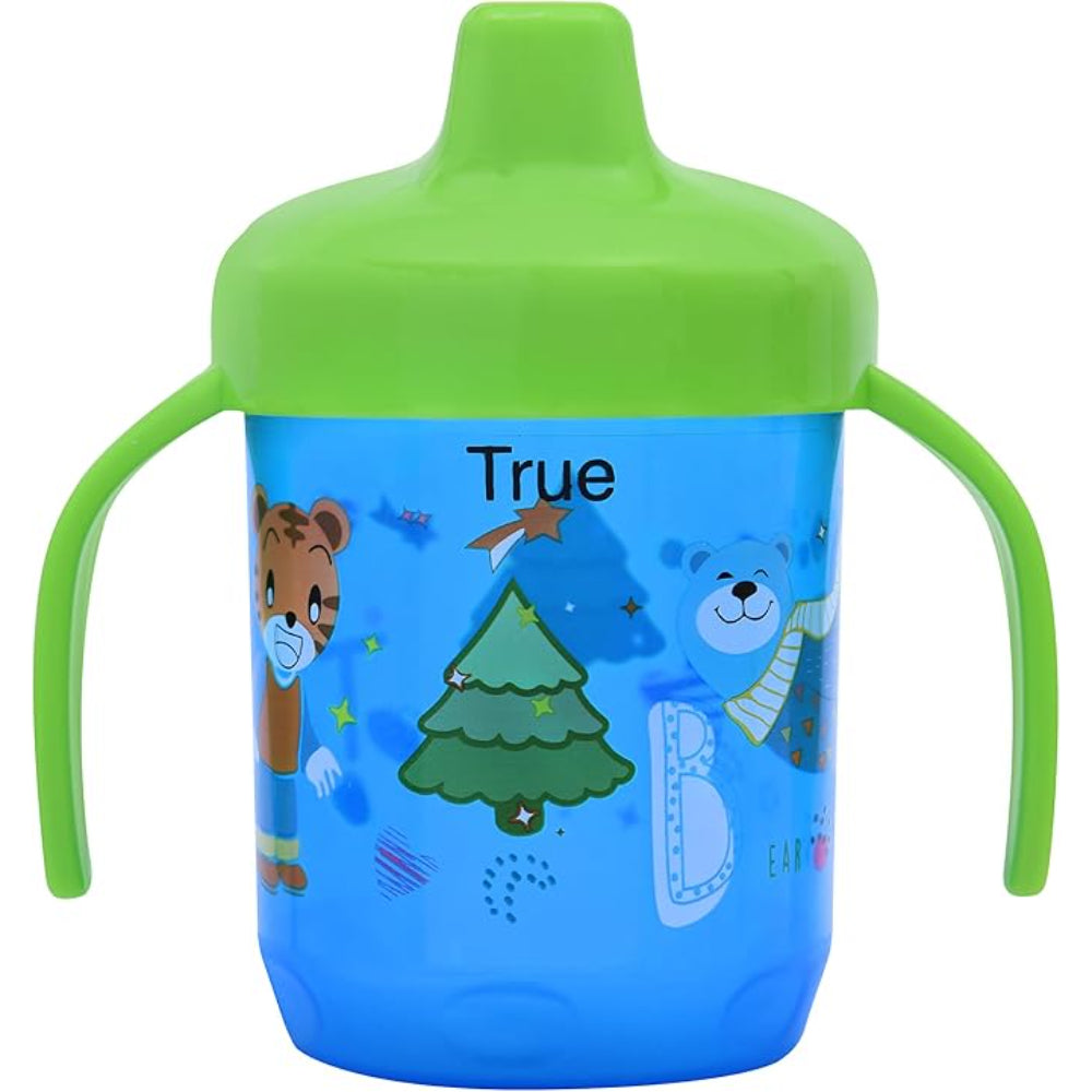 True Non-Spill Hard Spout Cup with Handle 260ml – Blue - Baby Essentials