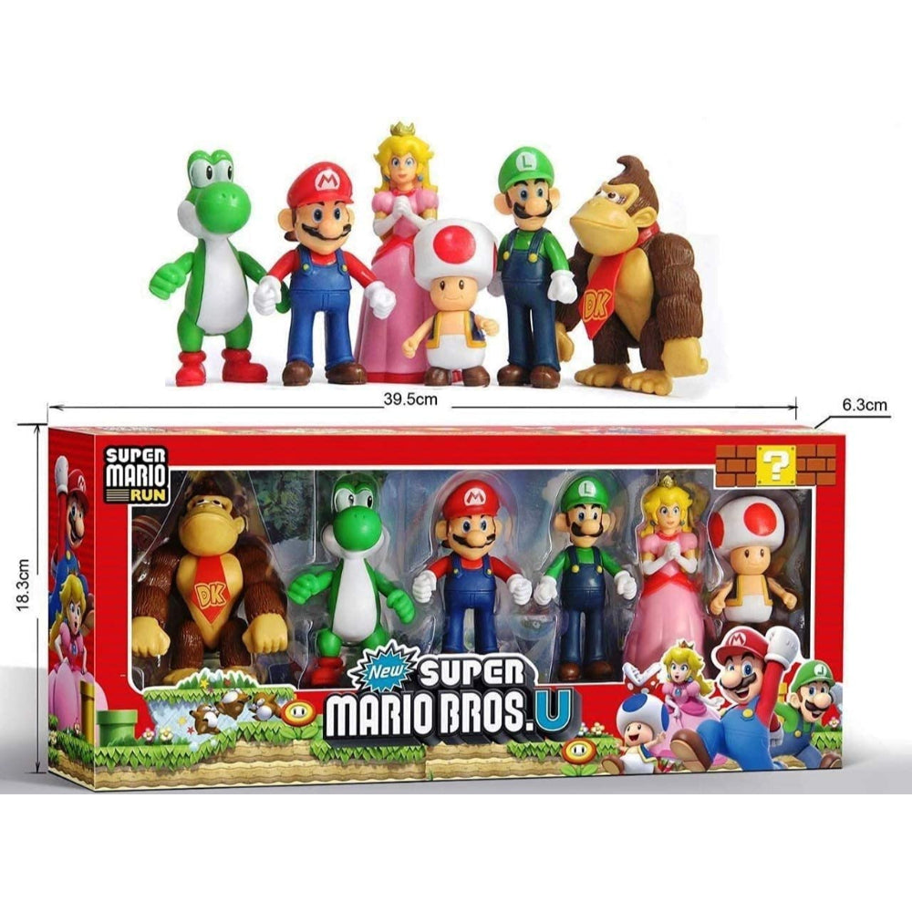 6 in 1 Super Mario Bros Figure Set