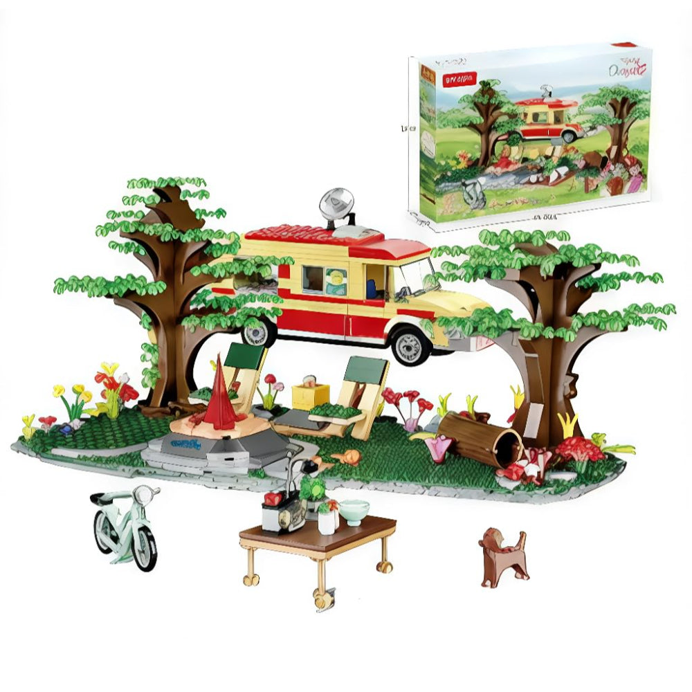 Cogo Holiday Camper Van Building Blocks Set – 827 Pieces