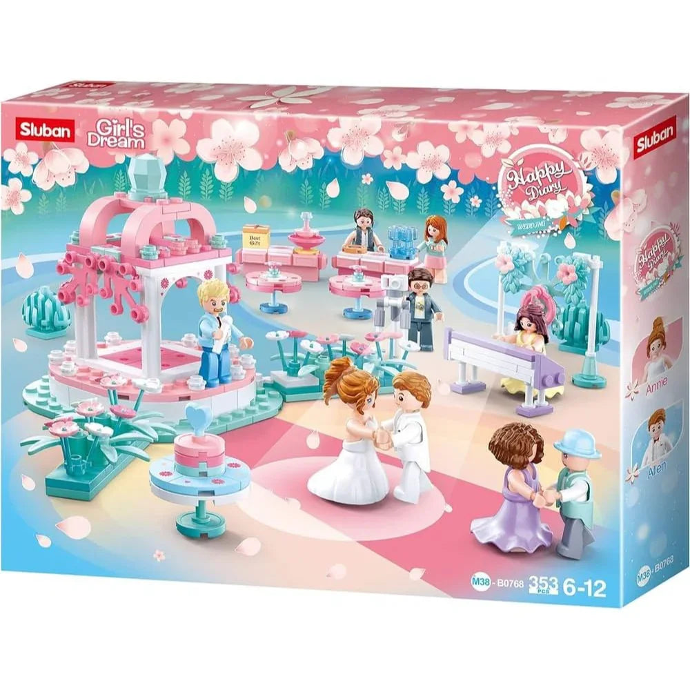 Sluban Girls Dream Wedding Party Building Blocks – 353 Pieces - Toys