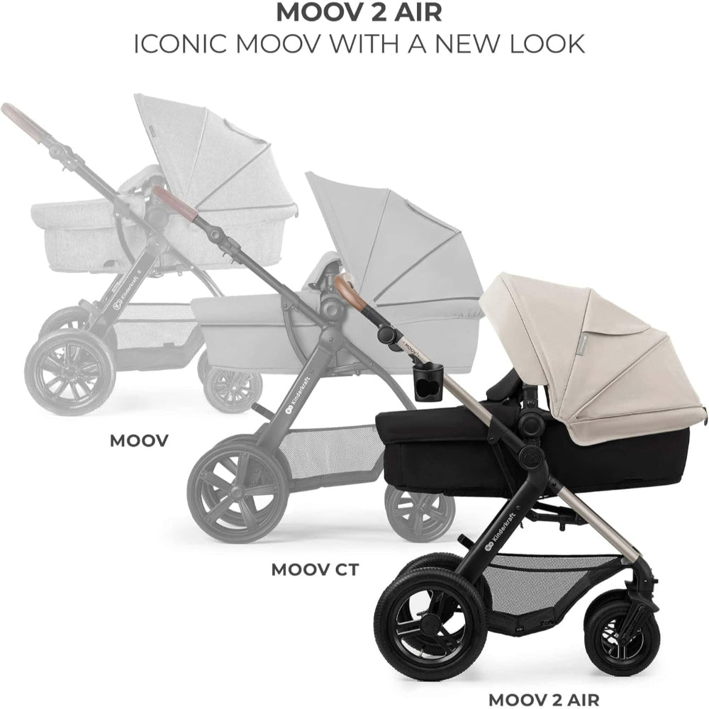 Kinderkraft Moov 2 Air Stroller With Flip Arm (3in1)