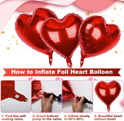 Red Heart Foil Balloon – 91.4 cm