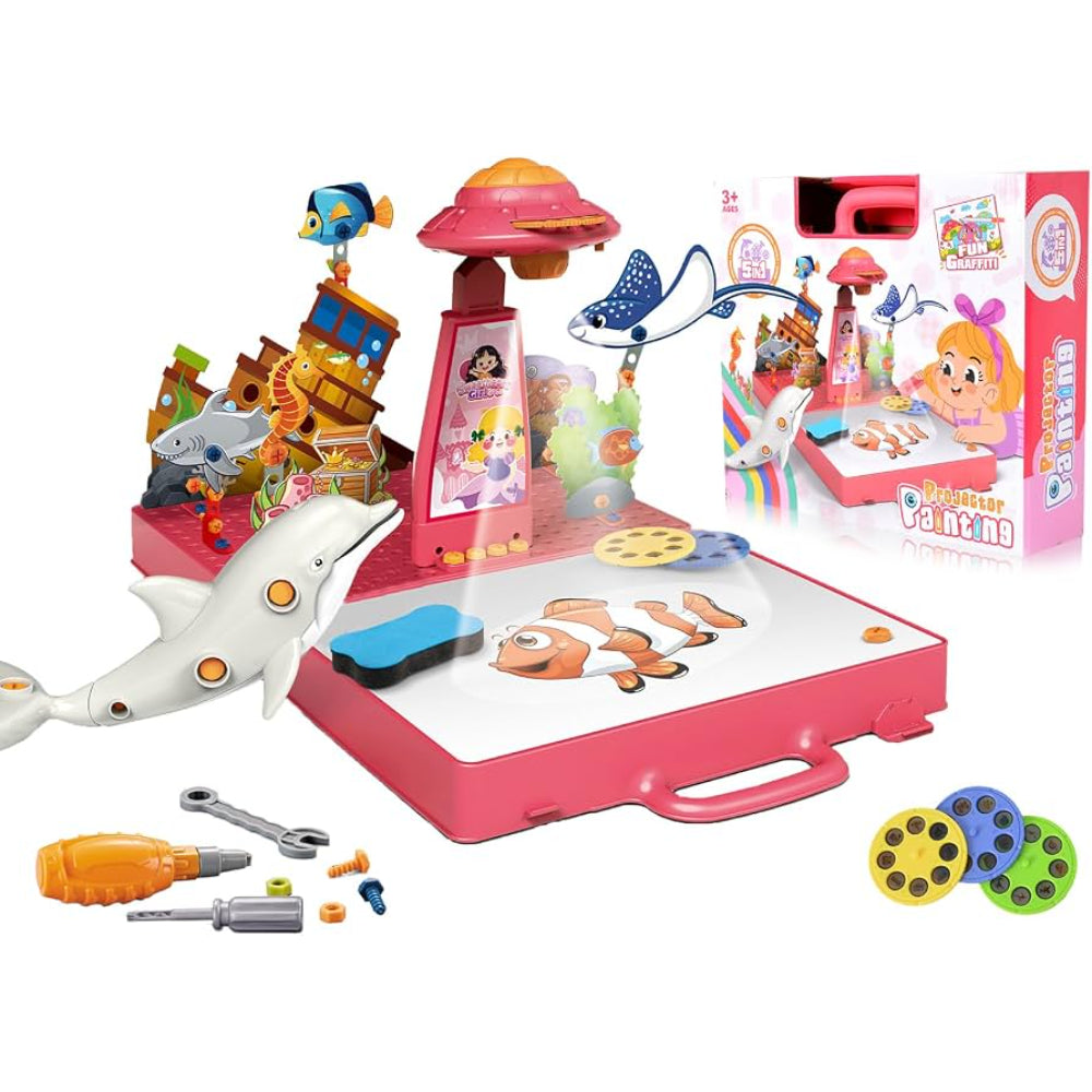 Fun Graffiti Projector Painting Set 5in1 (Girls)