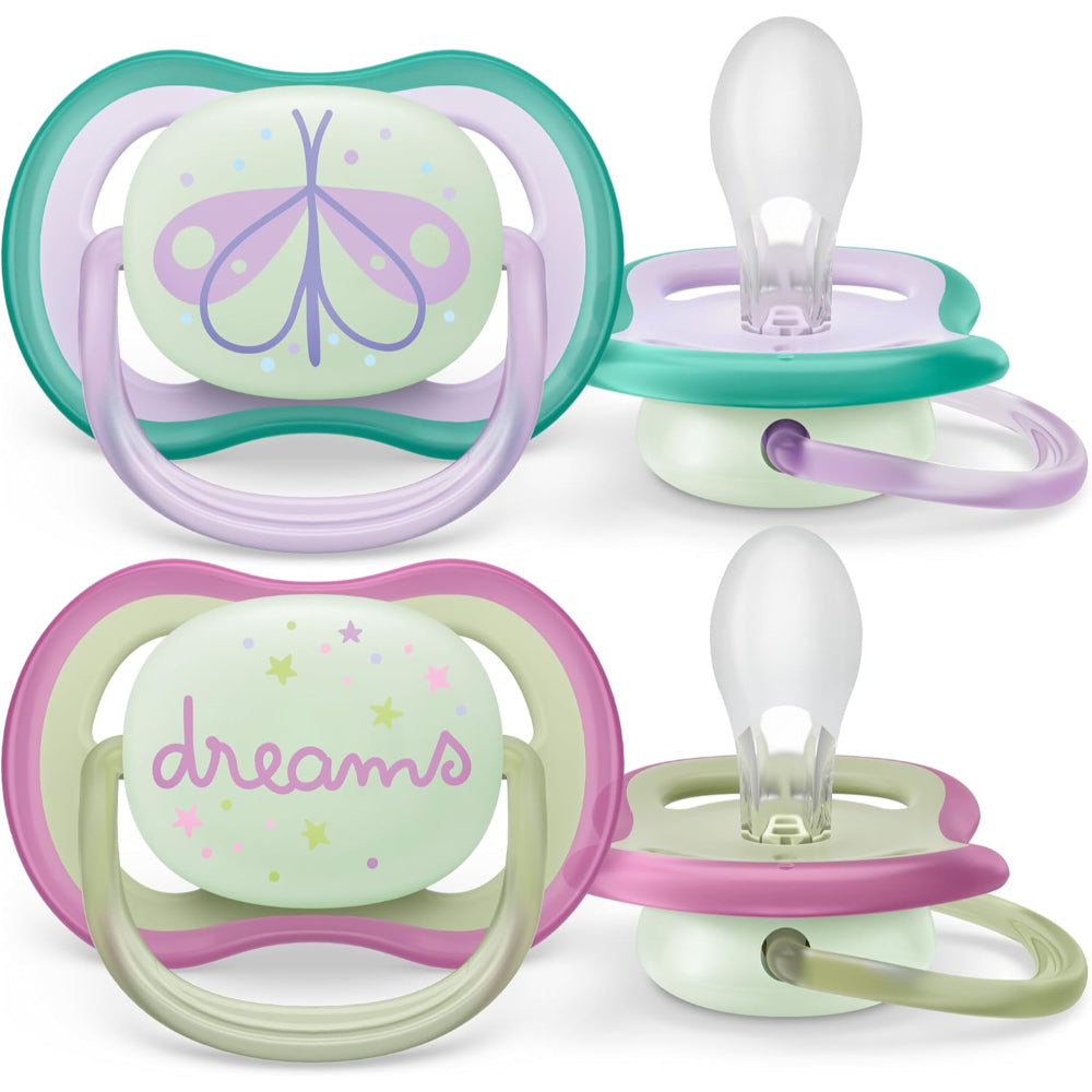 Philips Avent Ultra Air Nighttime Soother 0–6M (2 Pack)
