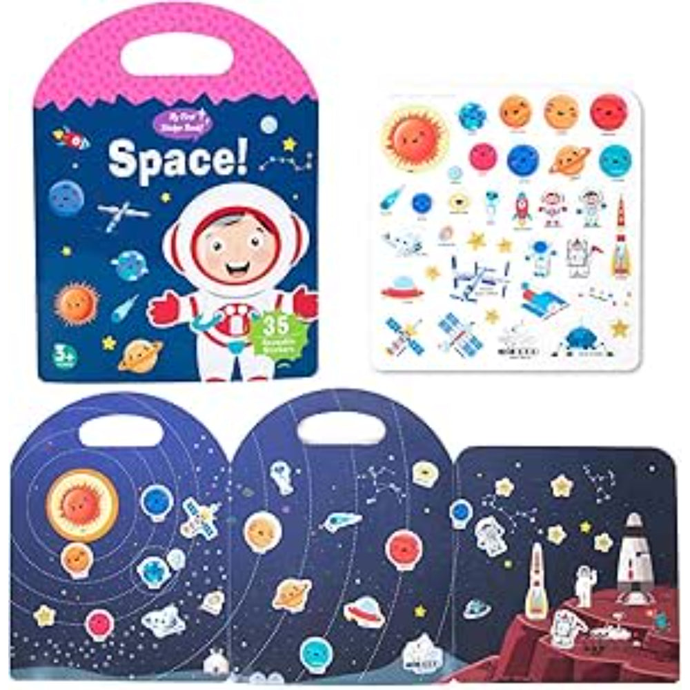 My First Stickers Book Space Reusable Stickers – 35 Pcs - Toys - Bright Future