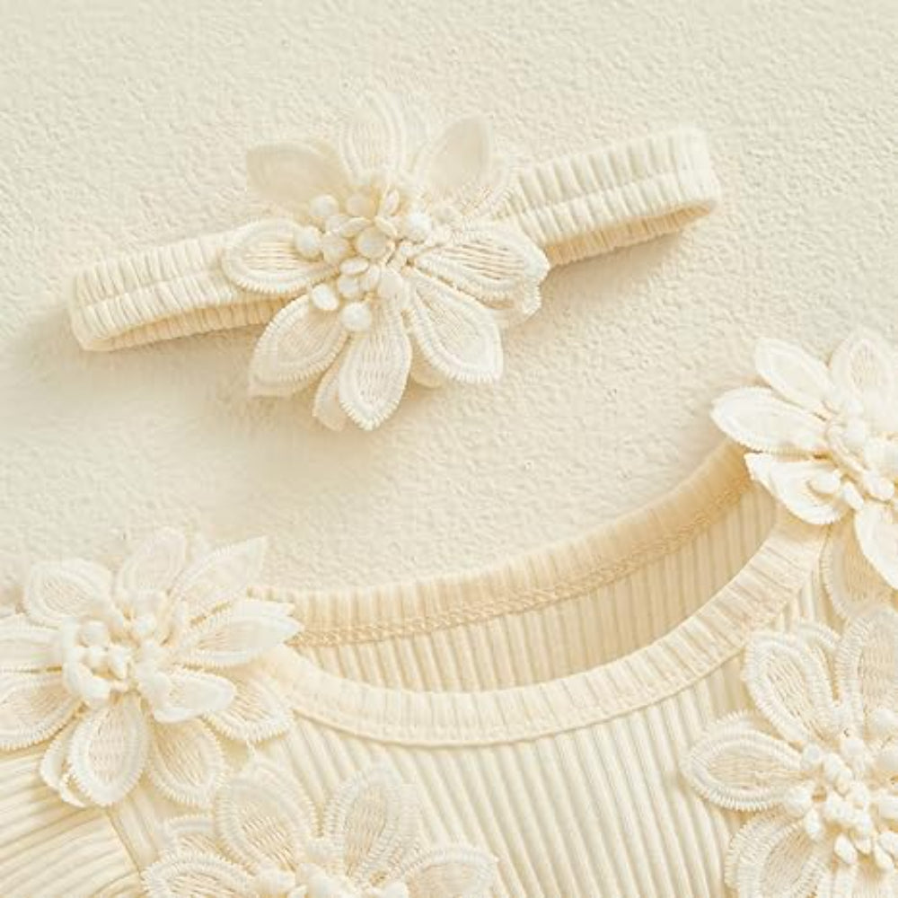 Baby Girls Romper – Beige