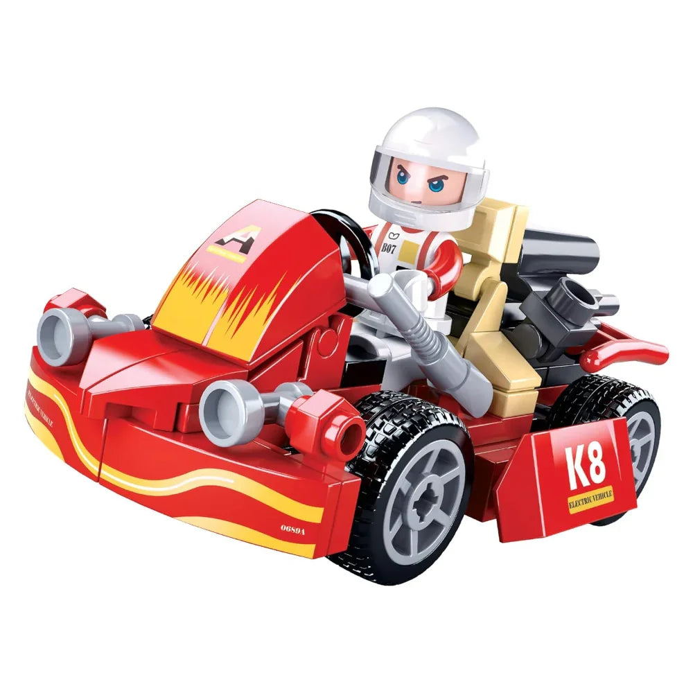 Sluban Town City Scene Pull Back Kart Building Blocks Set - 89 Pcs