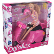 Defa Lucy Doll on a Scooter