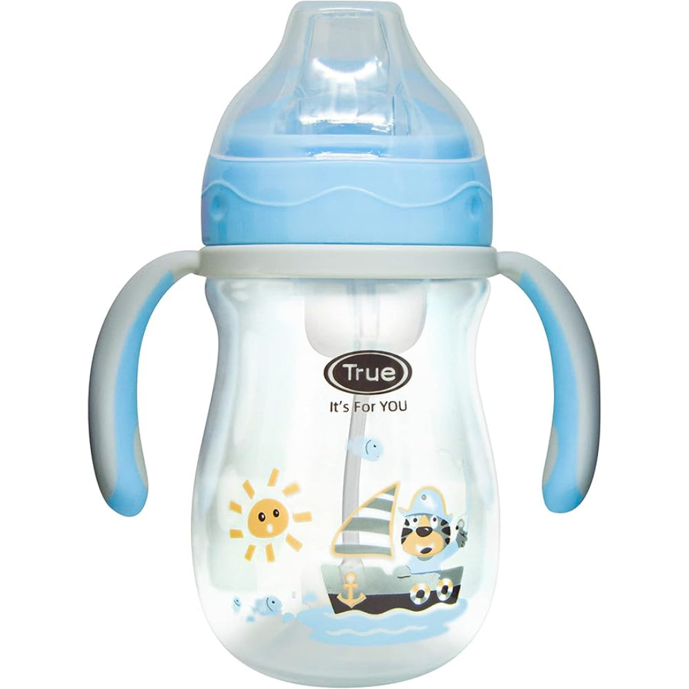 True Non-spill Cup with Weighted Sstraw 270ml 0-6m – Blue