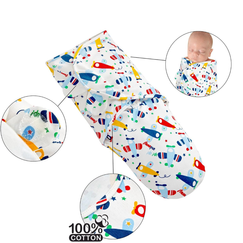 Unisex Kolaco Cotton Baby Swaddle Me (Airplanes)