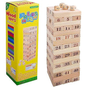 Folds High Wooden Number Block Stacking Game