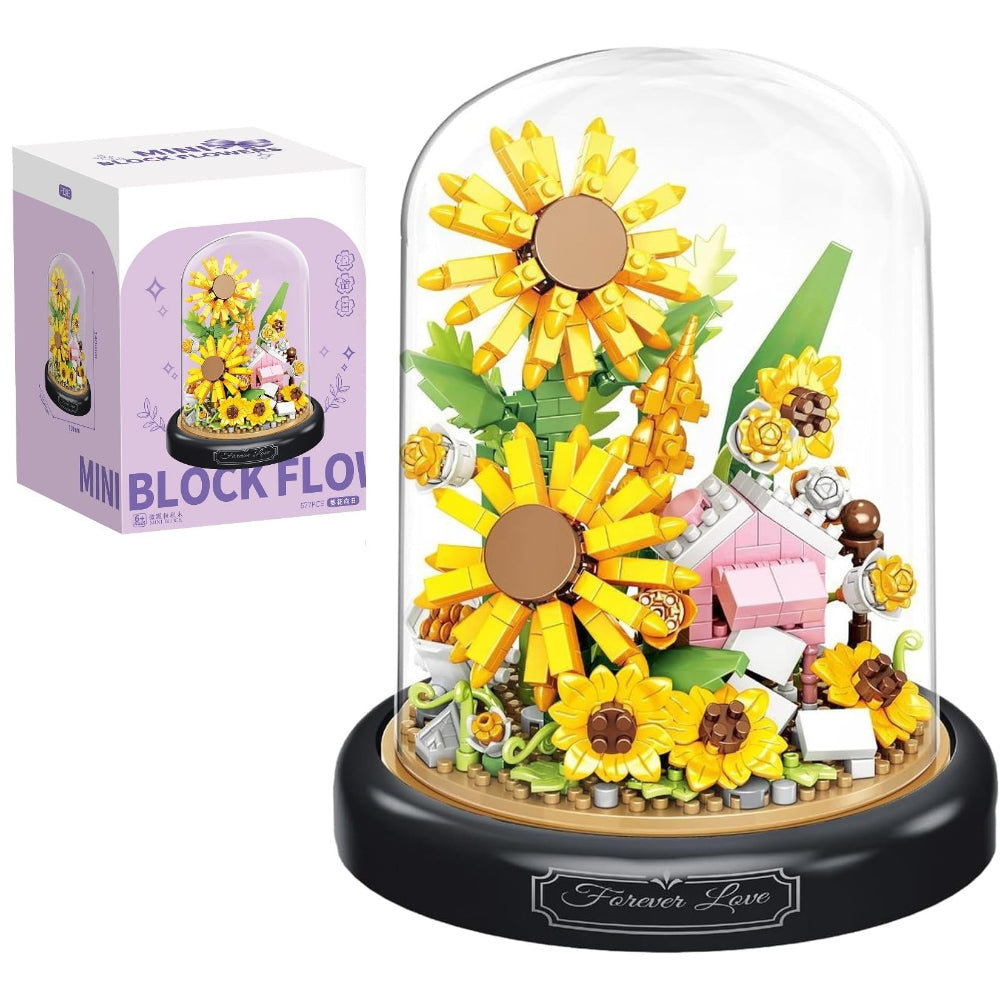 Sunflower-Shaped Building Blocks – 558 Pieces