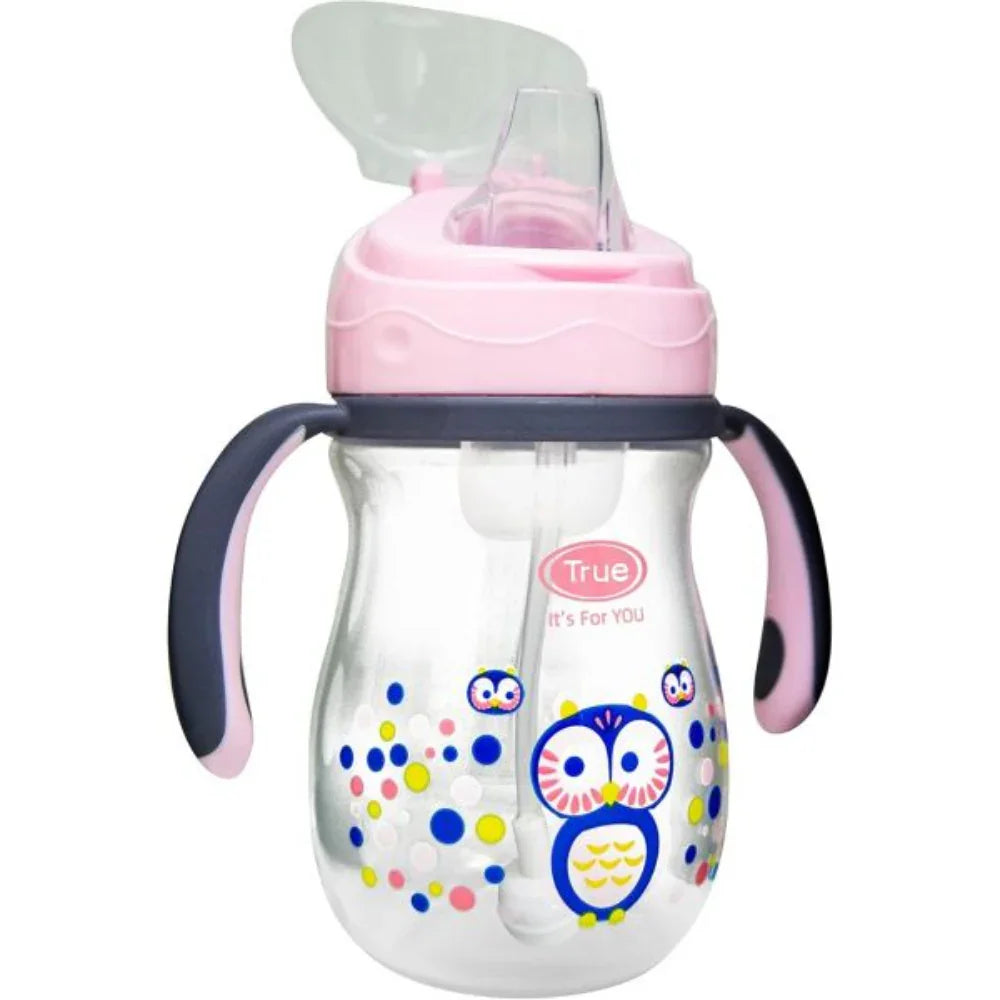 True Cup with Silicon Spout 270ml – Pink - Baby Essentials