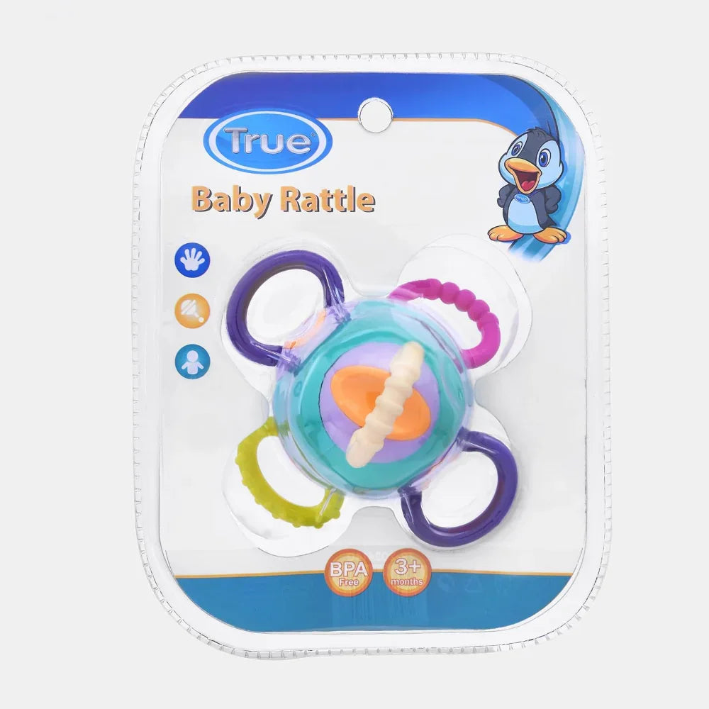 True Round Rattle with Rubber Handles