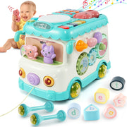 Xylophone Musical Bus Toy – Aqua
