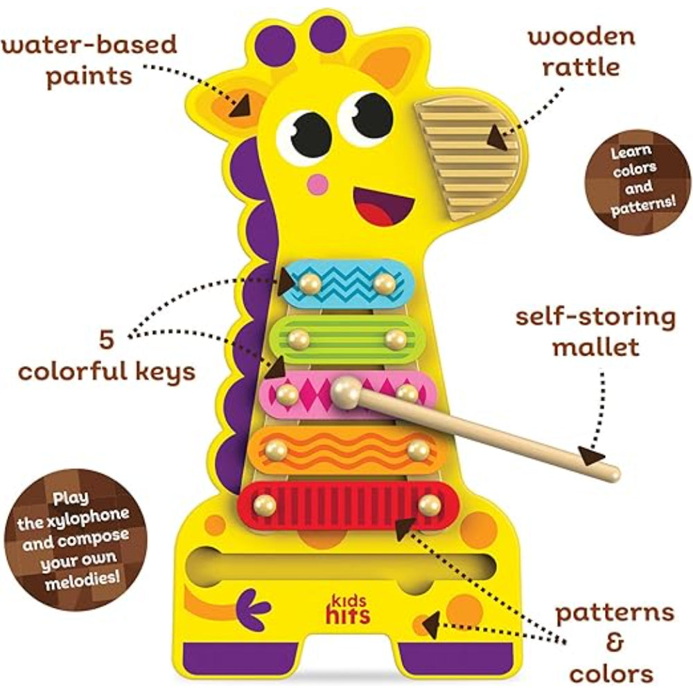 Kids Hits Wooden Giraffe Xylophone