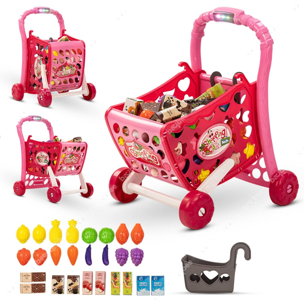 Shopping Cart Toy Set with Accessories 3 in 1 (Light & Sound) - Toys - Al Saeed