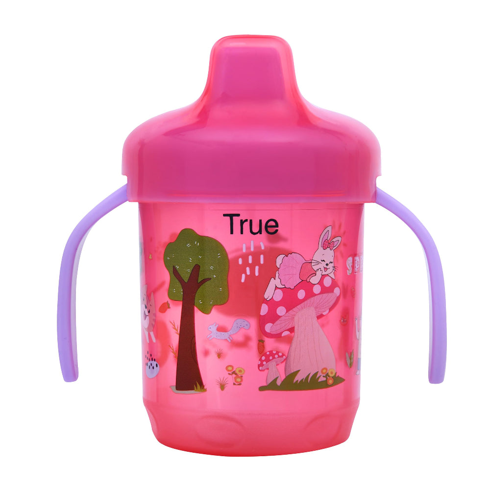 True Hard Spout Cup Anti-Spill with Handle 260ml – Fuchsia