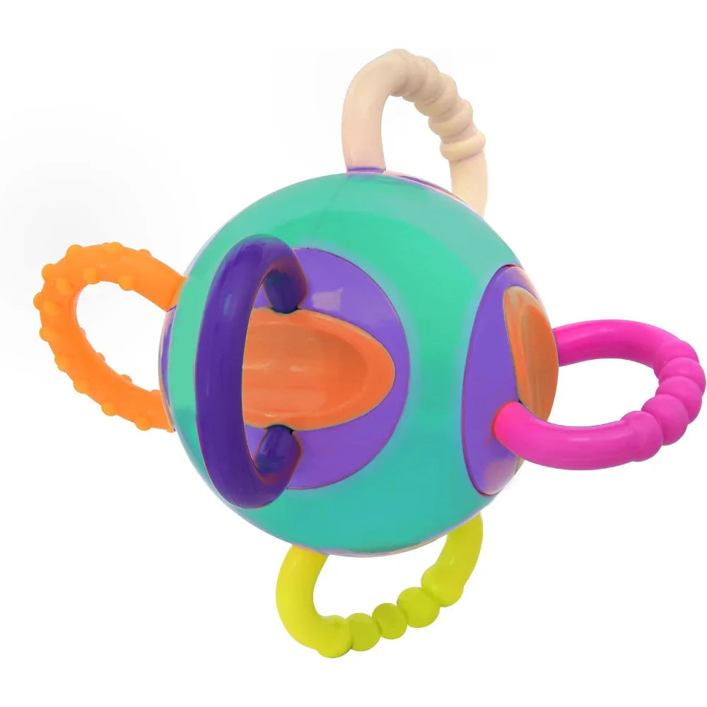 True Round Rattle with Rubber Handles - Toys