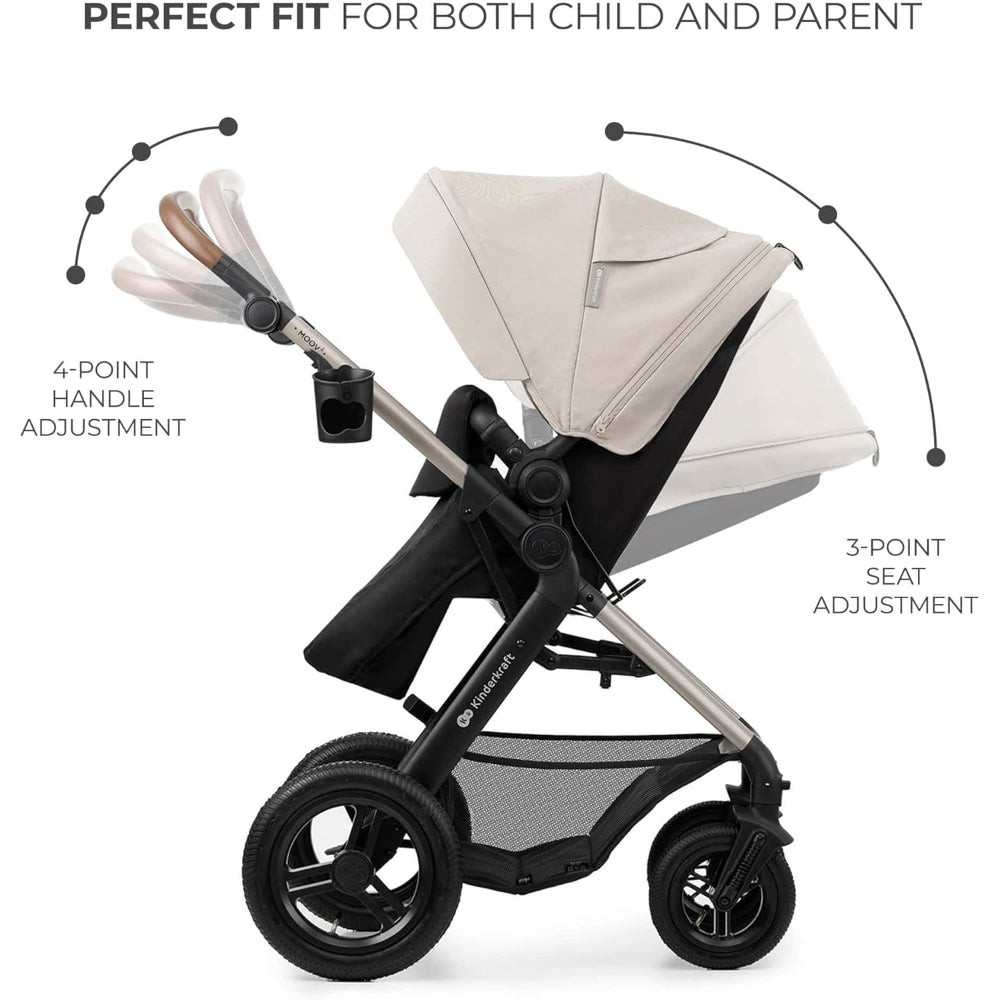 Kinderkraft Moov 2 Air Stroller With Flip Arm (3in1)