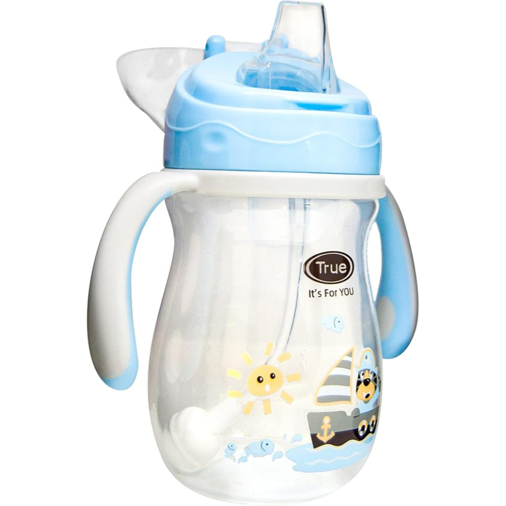 True Non-spill Cup with Weighted Sstraw 270ml 0-6m – Blue