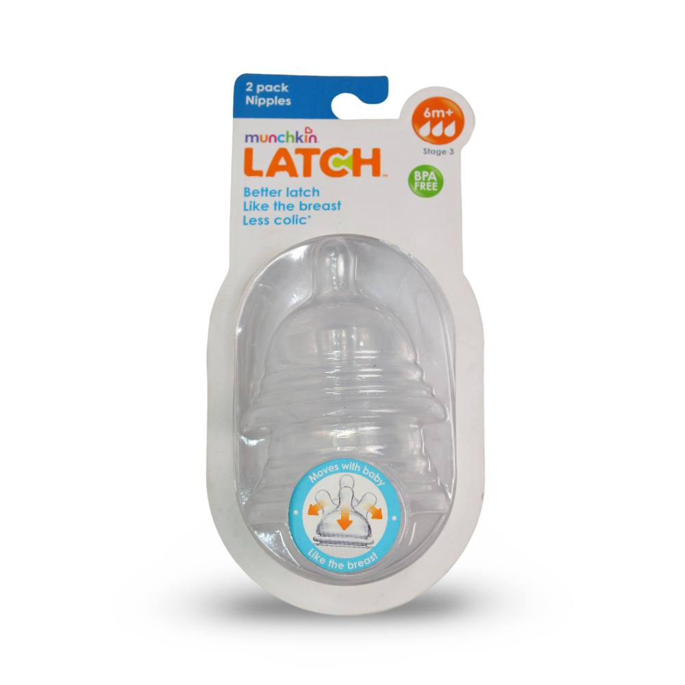 Munchkin Latch Stage 3 Nipples 6m+ - Pack Of 2 - Baby Essentials