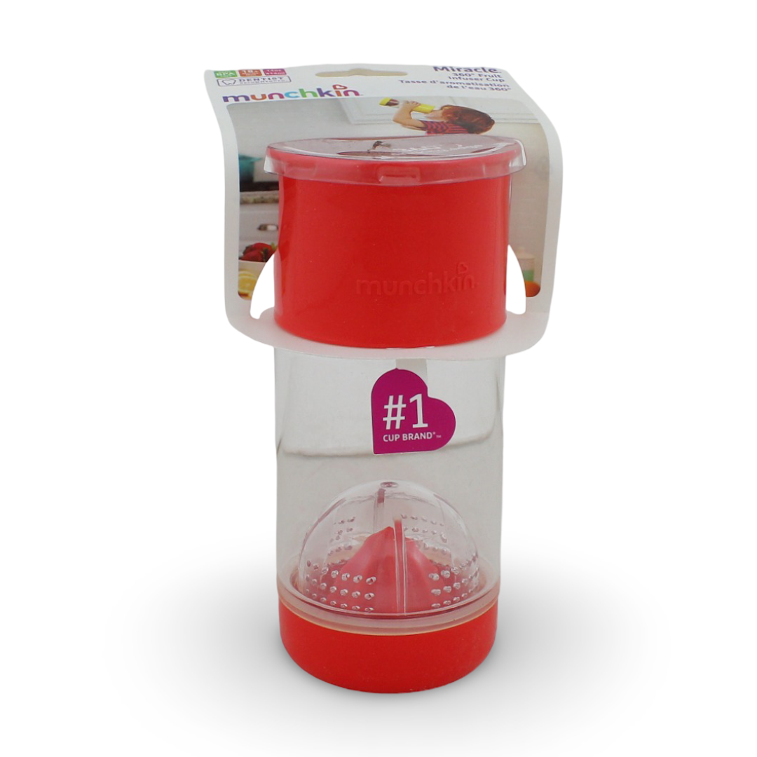 Munchkin Miracle 360° Fruit Infuser Cup – Red - Baby Essentials
