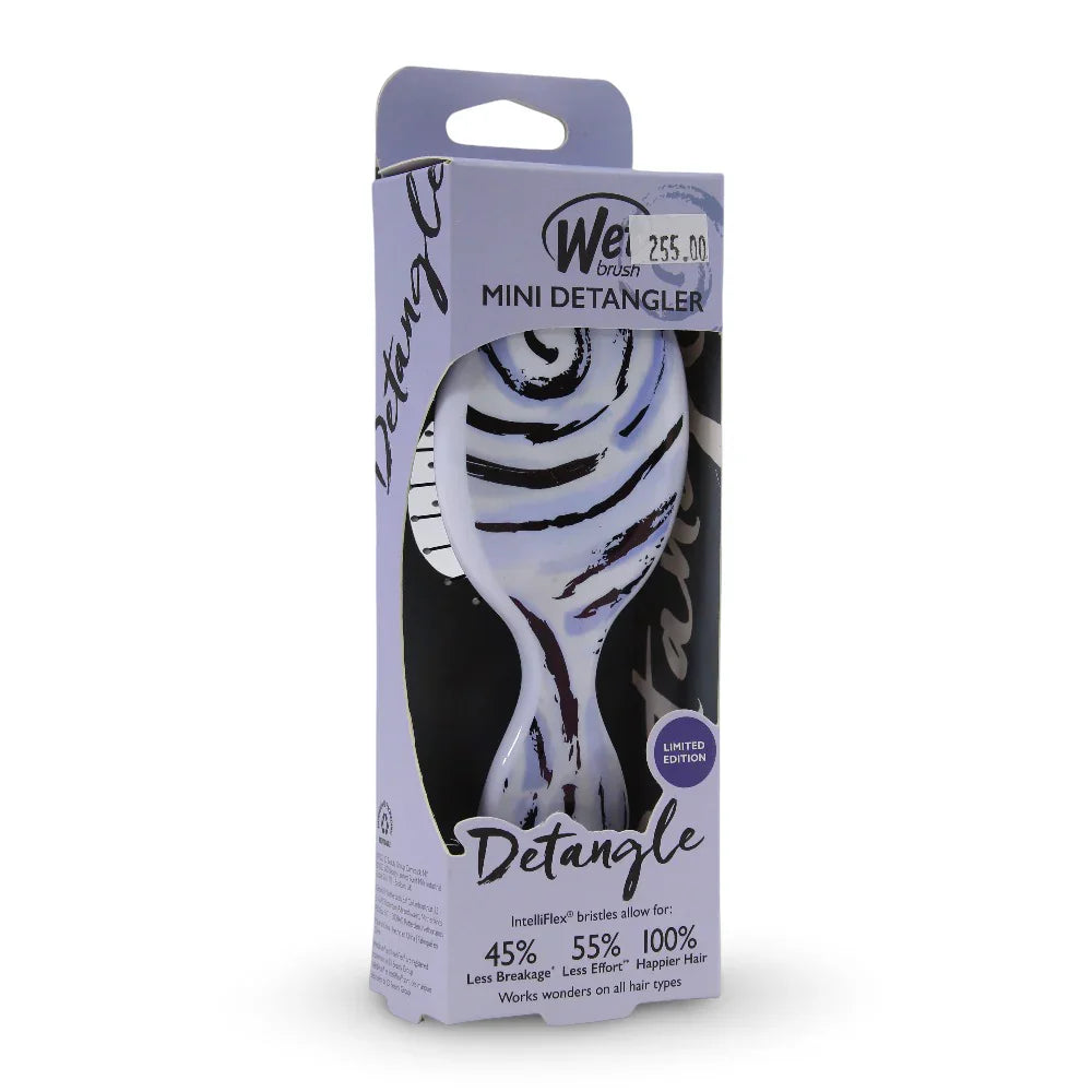 Wet Brush Detangling Squirt Hair Brush - Purple Lines Watercolor Motif