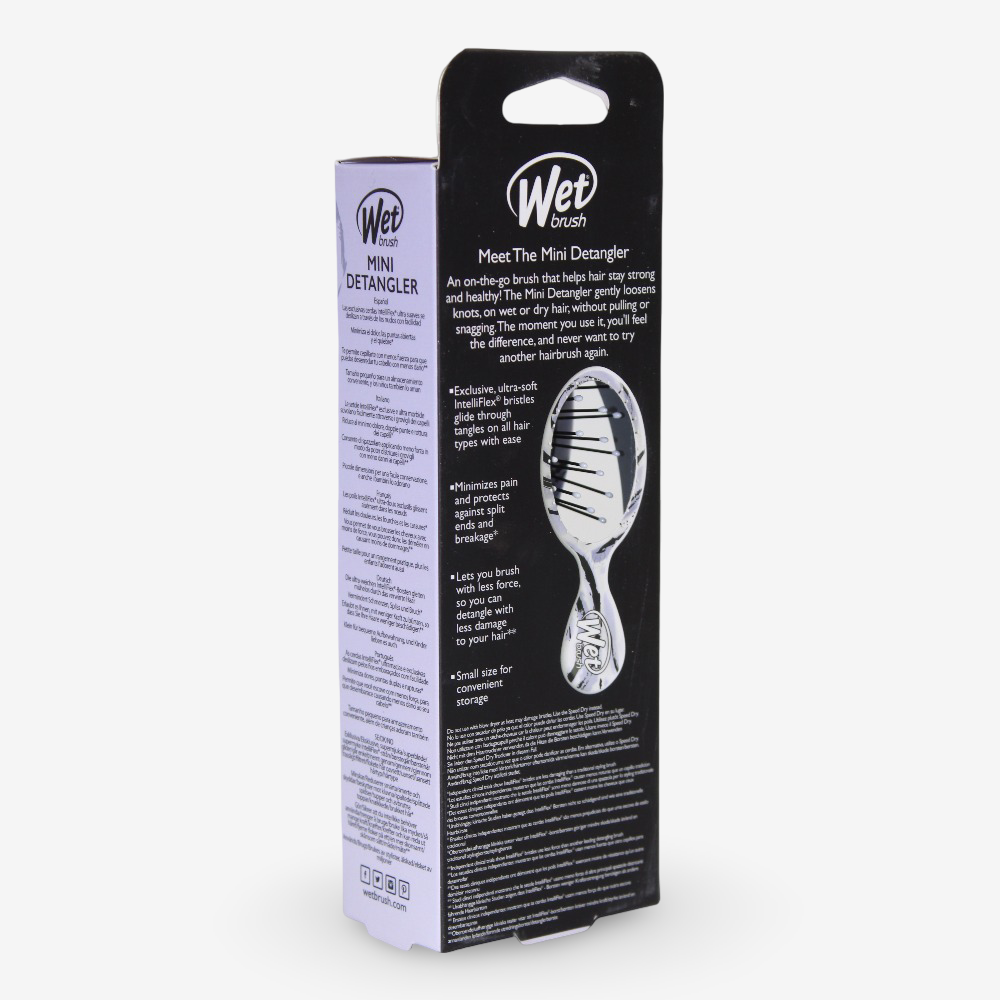 Wet Brush Detangling Squirt Hair Brush, Purple Lines (Watercolor Motif)