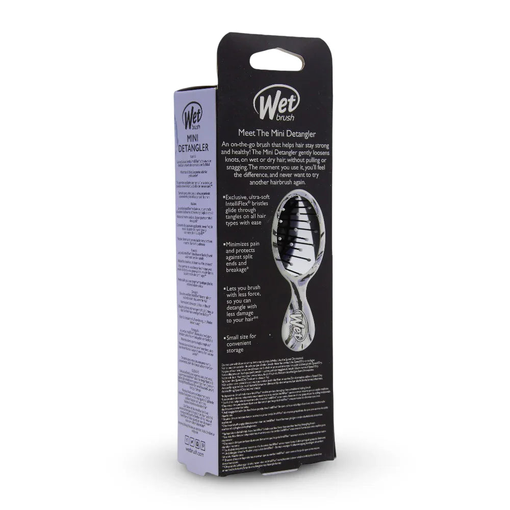 Wet Brush Detangling Squirt Hair Brush - Purple Lines Watercolor Motif