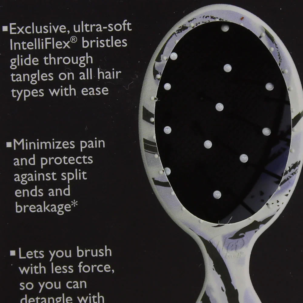 Wet Brush Detangling Squirt Hair Brush - Purple Lines Watercolor Motif