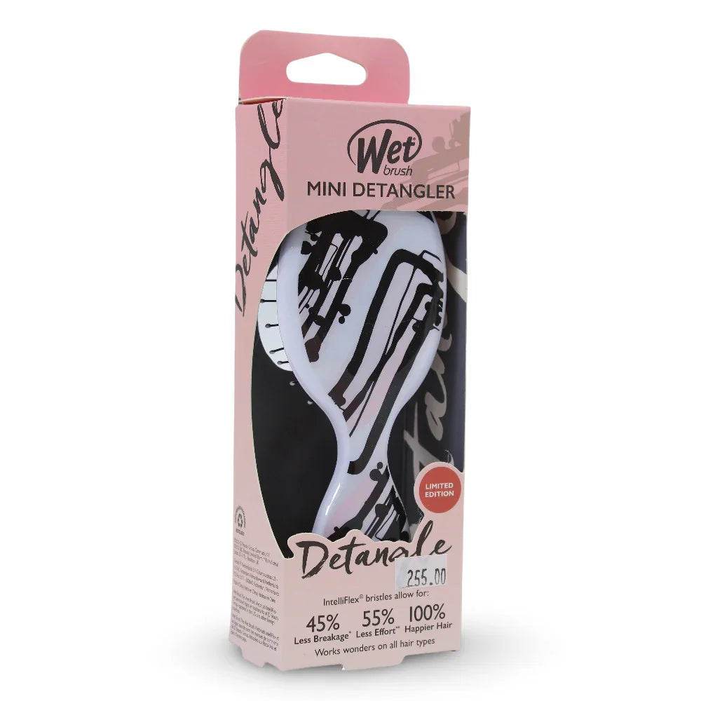 Wet Brush Detangling Squirt Hair Brush - Pink Lines Watercolor Motif - Assortments