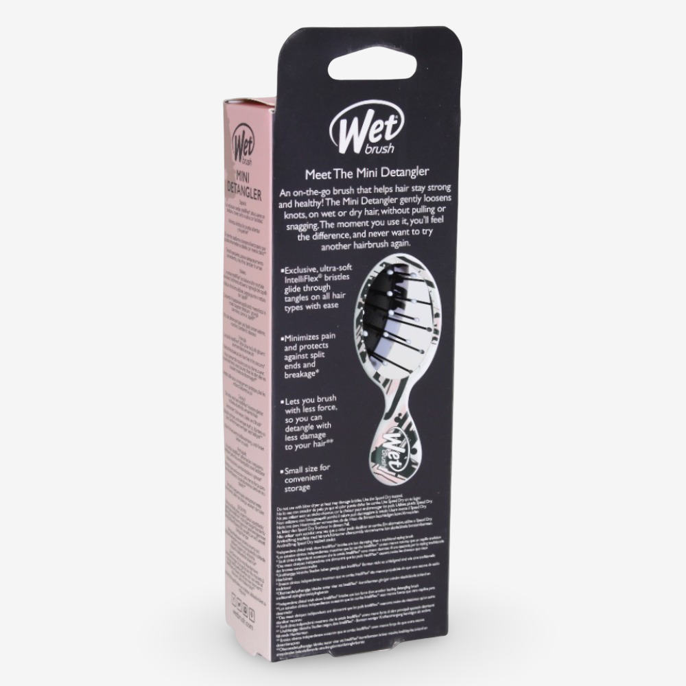 Wet Brush Detangling Squirt Hair Brush, Pink Lines (Watercolor Motif)