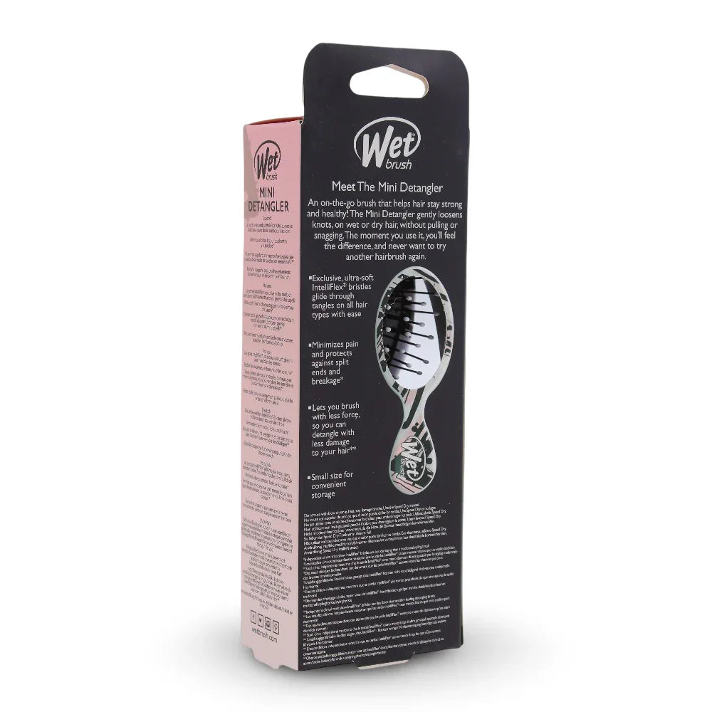 Wet Brush Detangling Squirt Hair Brush - Pink Lines Watercolor Motif