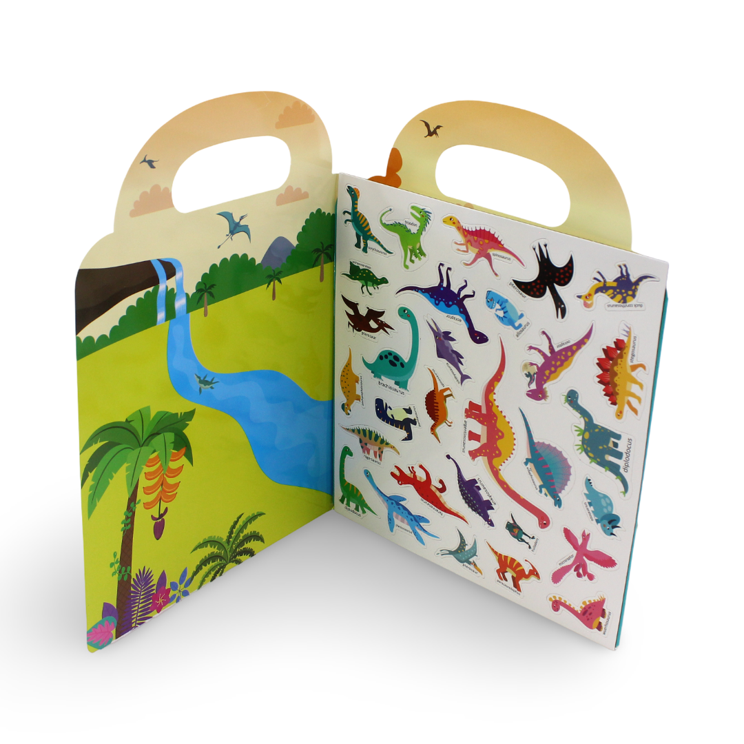 Reusable Magnetic Stickers Book – Dinosaur 30 Pcs