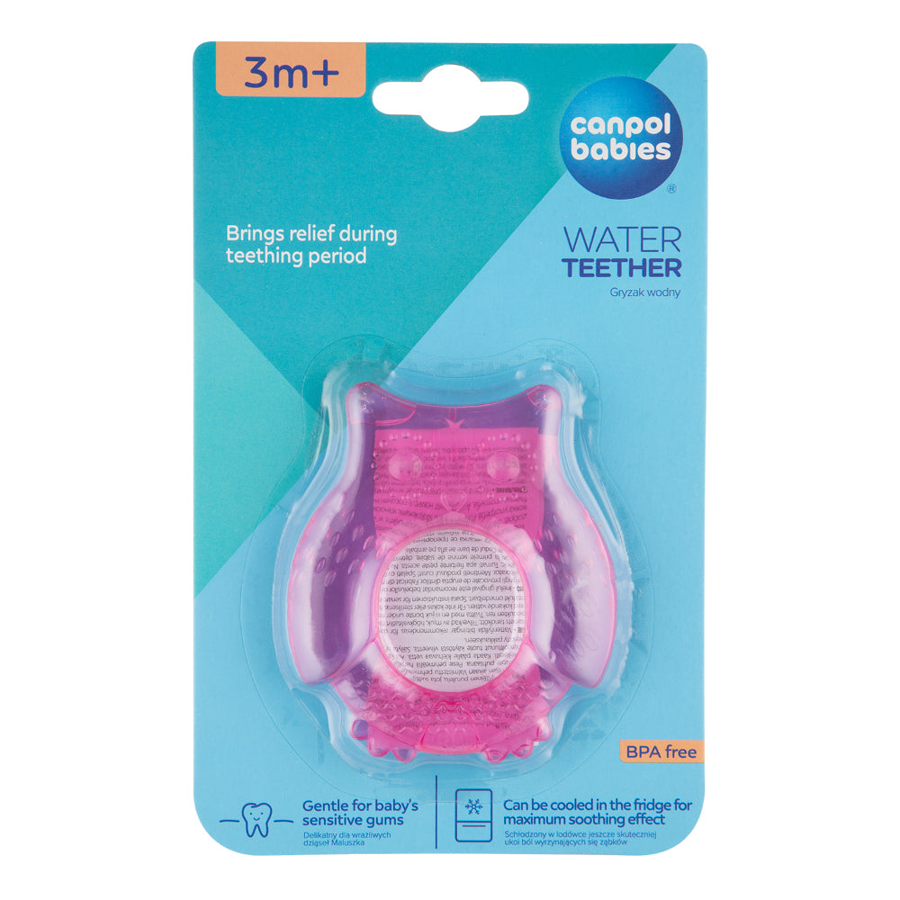 Owl Water Teether – Fuchsia