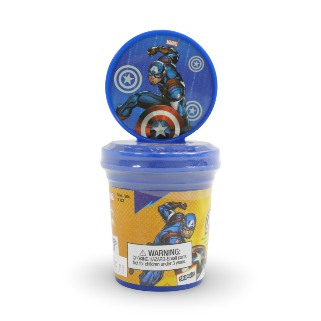 Skoodle Captain America 3OZ Dough with Figure Stamper