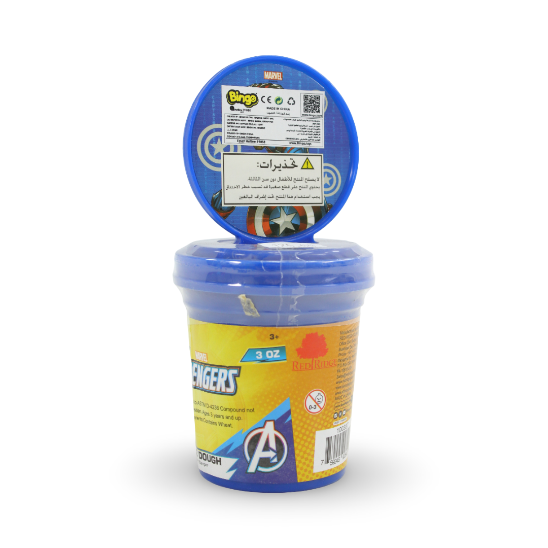 Skoodle Captain America 3OZ Dough with Figure Stamper