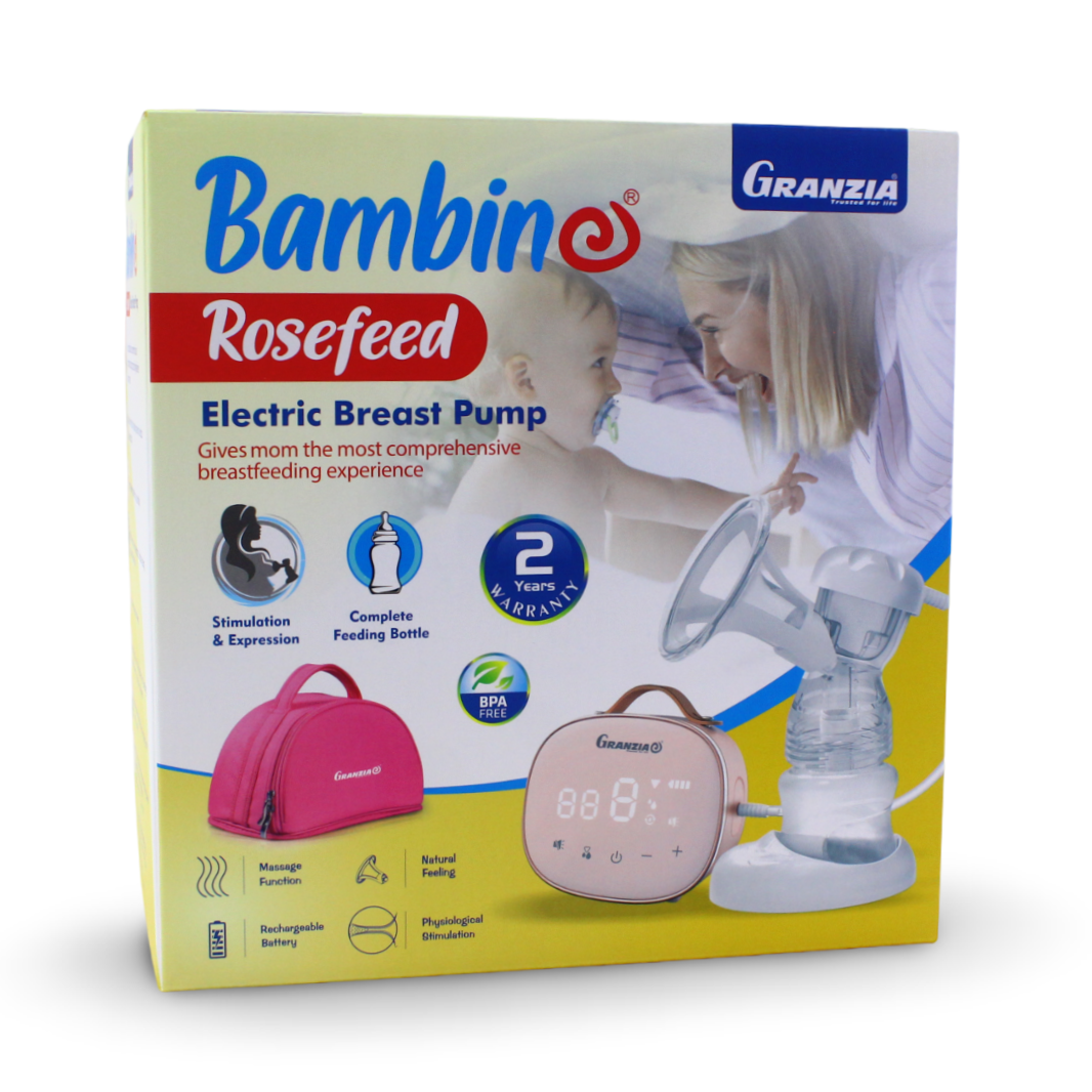 مضخة الثدي الكهربائية Granzia Bambino Rosefeed