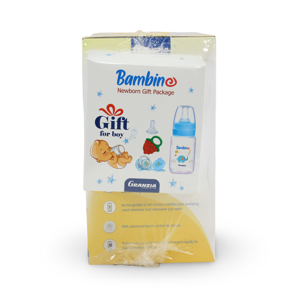 Granzia FosterFeed Electric Digital Breast Pump + Bambino New Born Gift Package for Boy