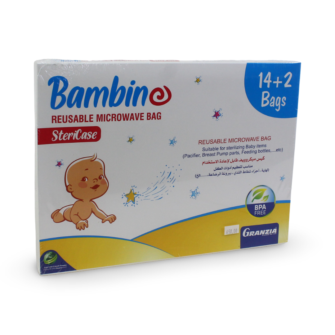 Granzia Bambino Stericase Reusable Microwave Bags - Baby Essentials